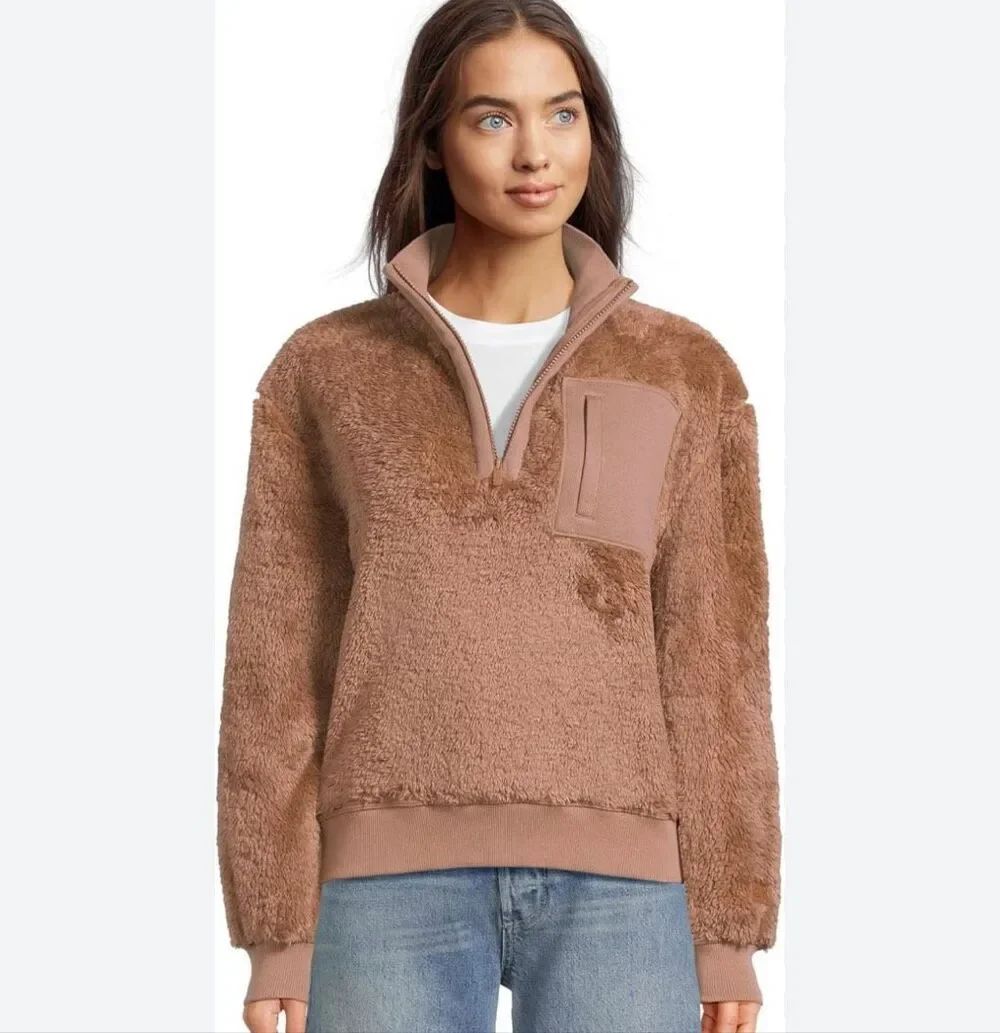 UGG Janeann Half Zip brown women’s size medium